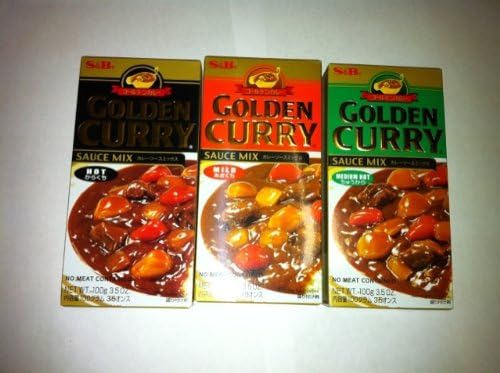 S&B - Golden Curry Variety Pack (Mild, Medium-Hot and Hot) 3.5 Oz.