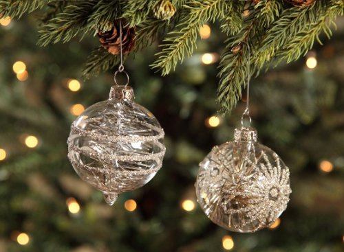 Bethany Lowe Christmas Vintage-like Tinsel Ornaments Set of 2 LG1736