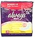 Always Maxi Soft & Clean Feminine Pads without Wings, Regular Absorbency, Lightly Scented, 45 Count