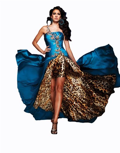 Tony Bowls TBE11174, Two-tone satin evening dress with intricate strap by Tony Bowls 2011 Evening.