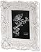 Vega Heavy Adorned White Floral Design With Inner Beading Picture Frame 4x6