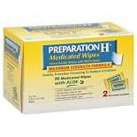 Preparation H Medicated Wipes, Maximum Strength Formula, with Aloe, 96 ct.