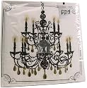 6 packs of Silver Black Chandeliers Baroque Colorful Napkins Pack Luncheon Size 6.5 by 6.5 inches, pack of 20