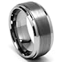 9MM High Polish / Matte Finish Men's Tungsten Ring Wedding Band Sizes 6 to 15
