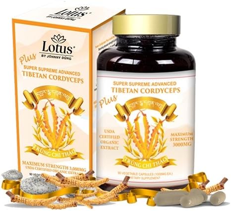 JADE TIBETAN CORDYCEPS NEW - Dong trung ha thao TIBETAN 100 capsules PLUS BONUS Axe shampoo/conditioner