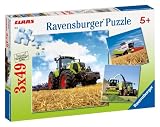 Ravensburger 09220 - Claas: Axion, Lexion, Jaguar, 3 x 49 Teile Puzzle