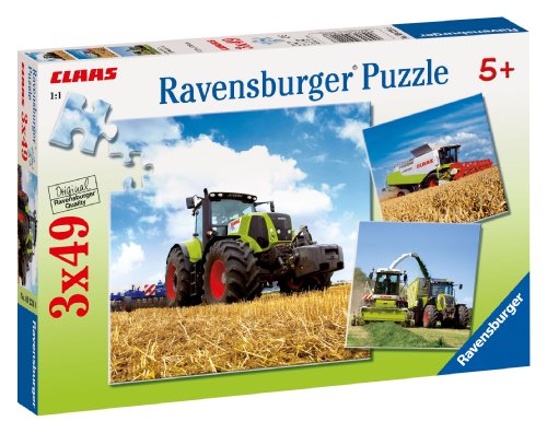 Ravensburger 09220 - Claas: Axion, Lexion, Jaguar, 3 x 49 Teile Puzzle