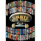 Skateboard Or Die Collage Art Poster Print 24x36
