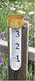Outdoor Living : The Grand View Brass Post Mounted Rain Gauge