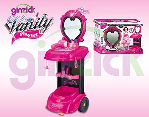 Ginzick Super Fun Kids Girls Beauty Salon Vanity Playset