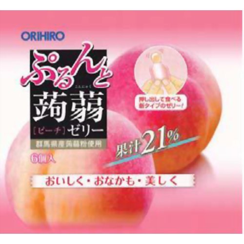 ぷるんと蒟蒻ゼリー　パウチ　ピーチ　２０ｇ×６個