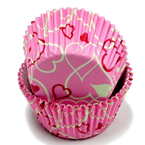 Chef Craft 50 Count Cupcake Liners, Hearts