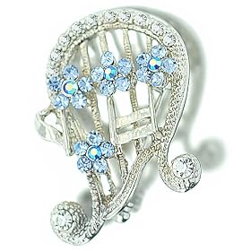 Small Harp Instrument Pin Brooch by Pugster