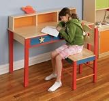 Star Rocket Wooden Children's Desk Chair
