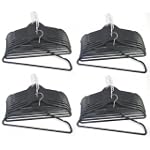 Razor Thin Eco Friendly Suit Hangers - Set of 48 - Black (Black) (17.5"H x 0.3"W x 9.75"D)