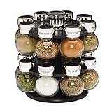 Kamenstein Ellington 16-Jar Revolving Spice Rack with Free Spice Refills for 5 Years