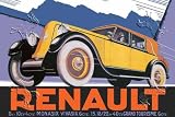 Renault by unknown. Size 26.50 X 17.75 Art Poster Print on Canvas