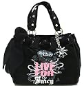Juicy Couture Daydreamer Black Glitter Glam Large Tote Bag