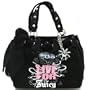 Juicy Couture Glam Crown Velour Classic Daydreamer Bag Tote Black
