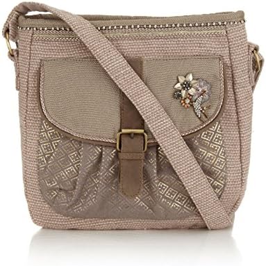 Accessorize Womens Pretty Pocket Tweed Saddle Bag