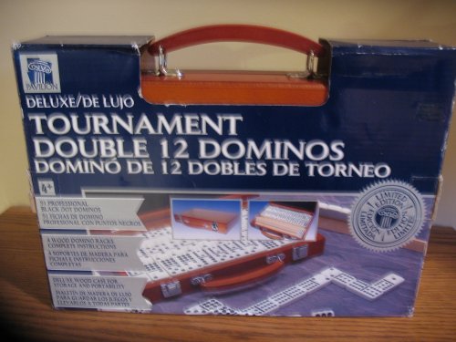 Childrens Toyshop  Toys : Deluxe Tourament Double 12 Dominos in Wooden Case.