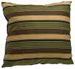 Throw Pillow, Black, Olive, Gold Stripe