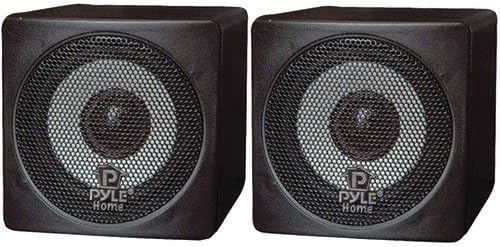 Pyle Home 3", 100-watt Mini-cube Bookshelf Speakers (black)