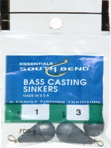 South Bend Bass Casting Sinker (Black, 1 oz.)