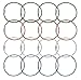 BlueCosto® (20-Pack-Multicolor) Ultra Tough Stainless Steel String Wire Luggage Tags Loops Key Rings 600034-F20