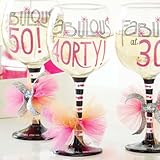 Mud Pie Fabulous at 40 Wine Glass