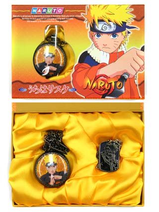 Naruto Poket Watch With Necklace