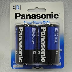 Panasonic D-Size Heavy Duty Batteries - 12 Packs of 2-Batteries (Total 24 x D-Size Panasonic Batteries)