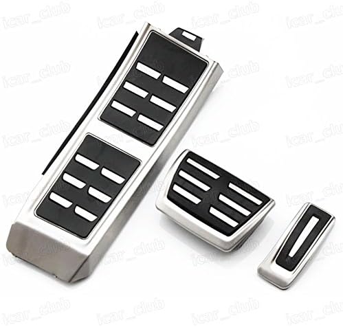 3Pcs LHD AT Footrest Fuel Brake Pedals Plate Cover for Audi A4/S4 A6/S6 Q5/SQ5 A5 A7 A8/A8L Q5