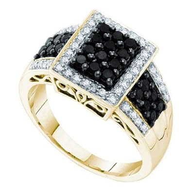 Cheap Girls Jewelry 0.63CTW BLACK DIAMOND FASHION RING For Sale