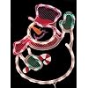 17" Lighted Waving Snowman Christmas Window Silhouette Decoration