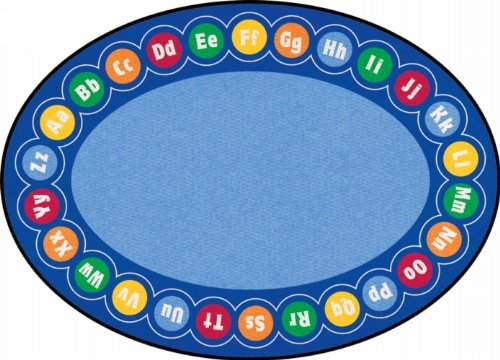 Learning Carpets ABC Rotary Rug - Oval Large