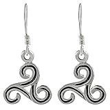 Sterling Silver Celtic Triskele Earrings