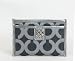 Coach Julia Op Art ID Case Wallet Silver Black Gunmetal