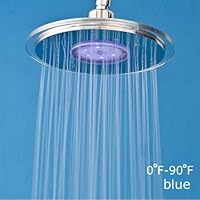 Akdy Bathroom Chrome LED Shower Head 9 Az6023 Rain Style
