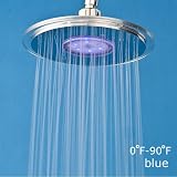 Akdy Bathroom Chrome LED Shower Head 9 Az6023 Rain Style