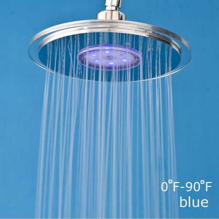 Akdy Bathroom Chrome LED Shower Head 9 Az6023 Rain Style