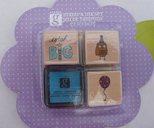 Wish Big Stamp Set - Wood Mounted Rubber Stamp with Ink Pad - AC0212 (Wish)