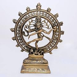 Brass Sculpture Hindu God Shiva Collectible Figurines 4.5 inches