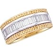 14K Two-Tone Gold White and Natural Yellow Diamond Anniversary Band - 1.00 Ct.