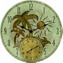 Springfield  91415 14" Poly Resin Palm Trees Clock with Thermometer