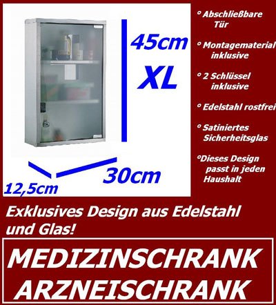 Opiniones de Botiquín armario medicamentos acero inoxidable 45 cm