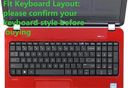 HRH Silicone Gel Keyboard Protector Cover Skin for HP P15 Pavilion 15 e029tx e027tx e065tx e063tx Pavilion 15,Pavilion G15 with number pad on the right Us Layout - Solid purple