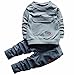 2PCS Baby Boys Girls Cartoon Clothing Set Long Sleeve Shirt and Pants 4Years Grey
