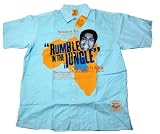 Platinum FUBU Muhammad Ali Button Down Short Sleeve Dress Shirt - Powder Blue