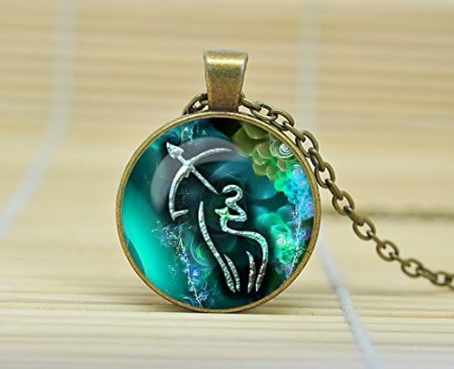 Sagittarius Necklace Sagittarius Pendant Jewelry Zodiac Sign Pendant Constellation Jewelry Glass Cabochon Necklace A2469